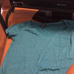Teal fabric shirt from zumiez